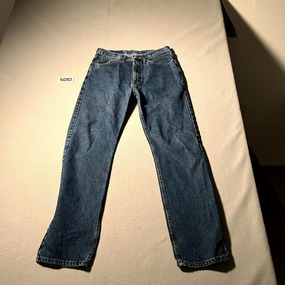 Wrangler Jeans Mens 31x32 Blue Denim Cotton‎ Dark Wash Regular Fit Straight Leg